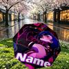Custom Name Personalized Jinx Print Umbrella, Auto Open Close, 8‑Rib Sturdy Frame, Commute Camping Hiking Use, Birthday Gift