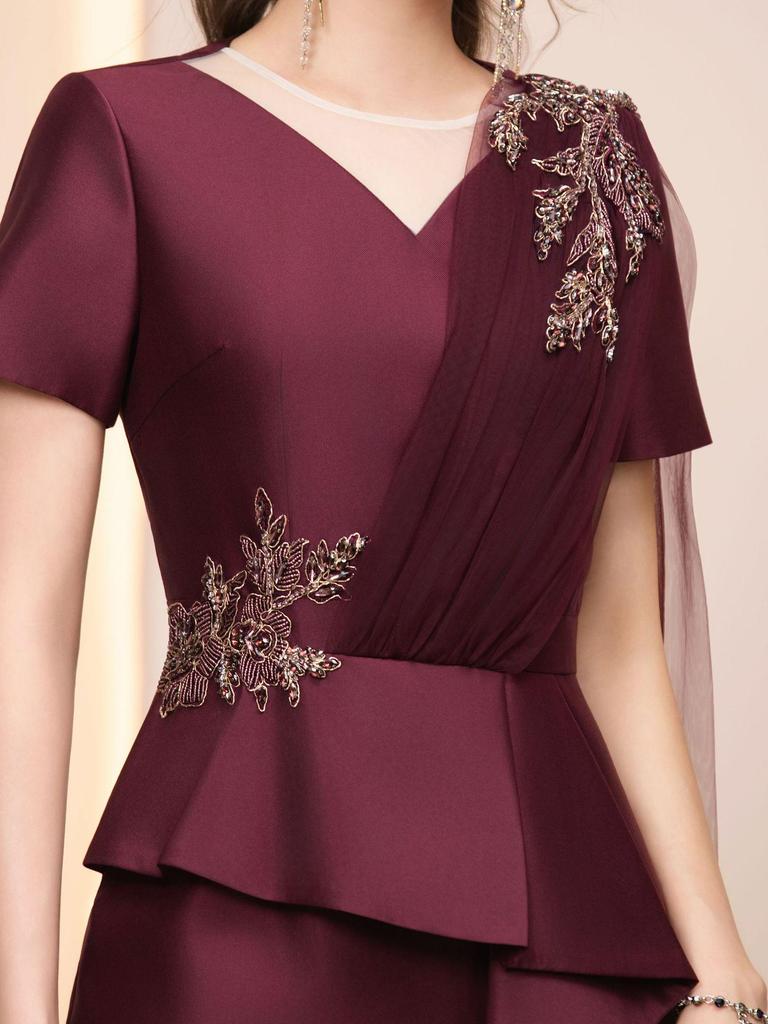 Rochie de Seară Lungă Elegantă cu Strass-uri Zhi Li, Stil Lux Ușor 2026