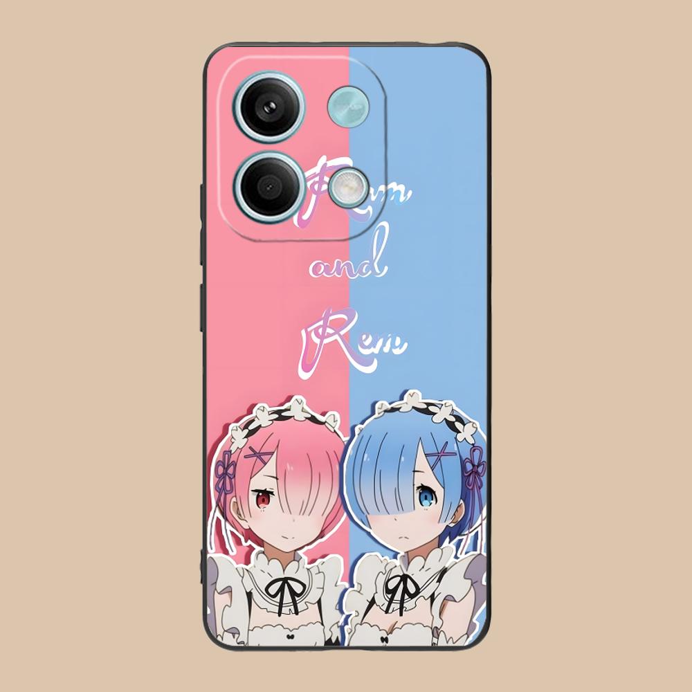 Чехол для мобильного телефона ReZero Rem Ram из матового ТПУ для POCO M7 M6 M5 M4 M3 X7 X6 X5 X4 X3 Pro GT 5G, цветная печать Poco X3 GT