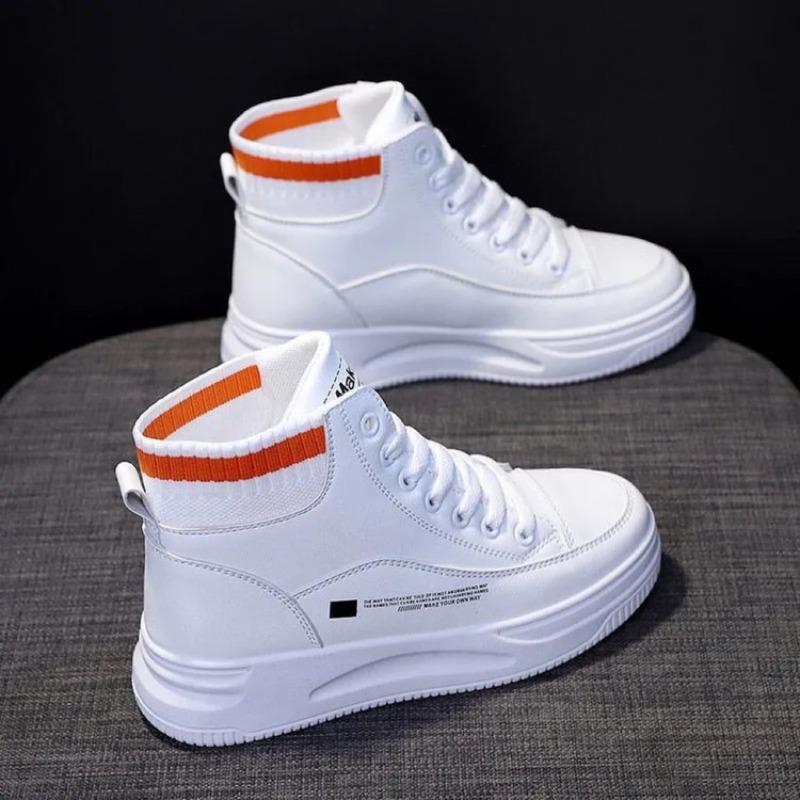 High-top shoes women's shoes autumn new versatile casual sports little white shoes autumn and winter velvet board shoes women