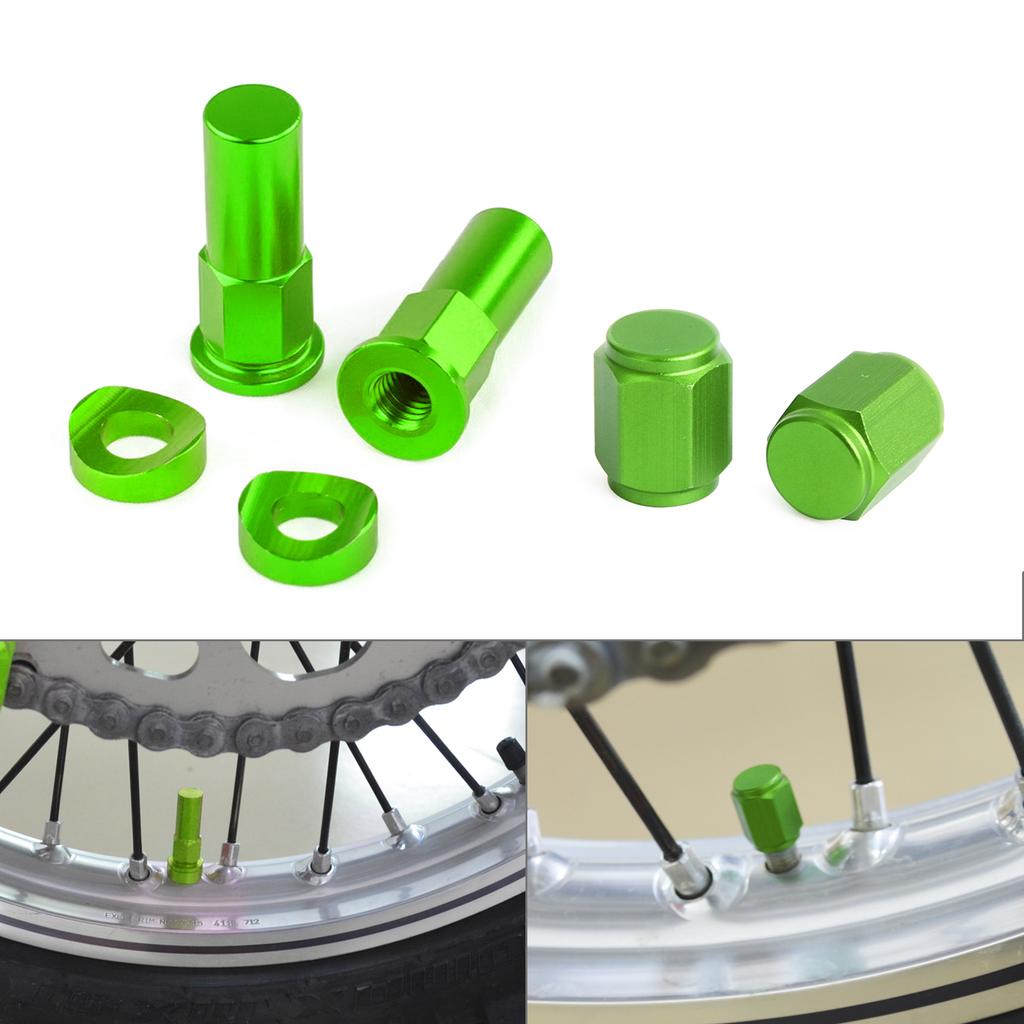 Rim Lock Nuts Bolts Spacer Valve Cap Motocross Dirt Bike For Yamaha YZ YZF TTR KTM Honda Kawasaki Suzuki BMW Husqvarna GasGas