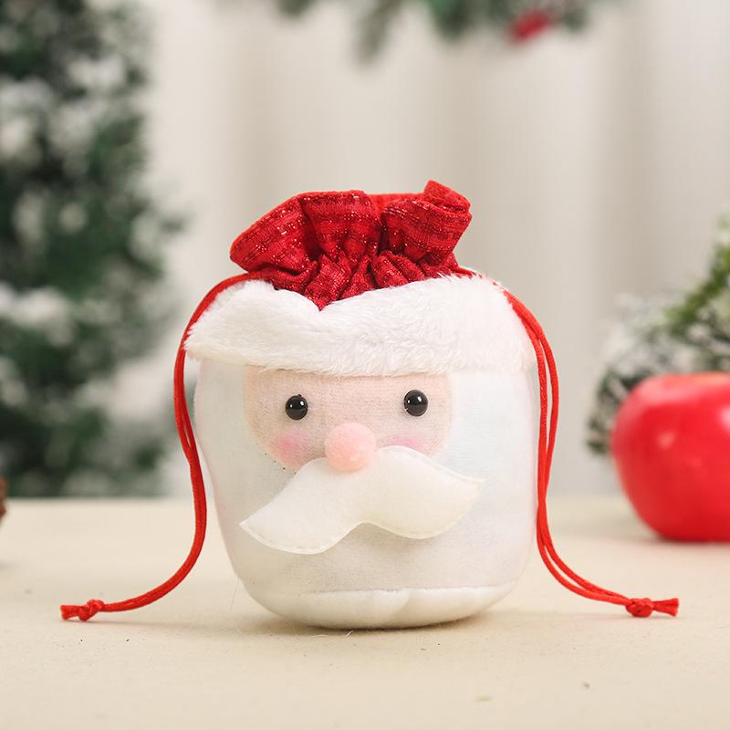 Christmas Decoration Bright Cloth Drawstring Apple Bag Santa Candy Bag Children's Gift Bag Christmas Apple Bag