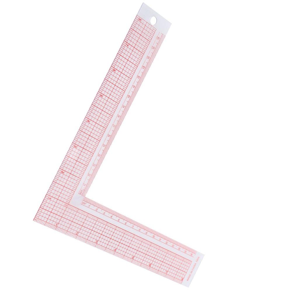Plastic L-Shaped Ruler 90 Degree Right Angle Ruler Measuring Tool Sewing Ruler DIY Craft