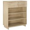 Shoe Cabinet 73 X 38 X 87.5 Cm Engineered Wood Sonoma Oak