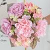 Artificial Flowers Silk Peony Roses Combination Home Vase Valentine's Day Decor Bride Bouquets Wedding Accessory Craft DIY Gifts