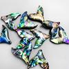 5Pcs Natural Abalone Fish Tail Pendants Of Pearl Shell For Diy Jewelry Making