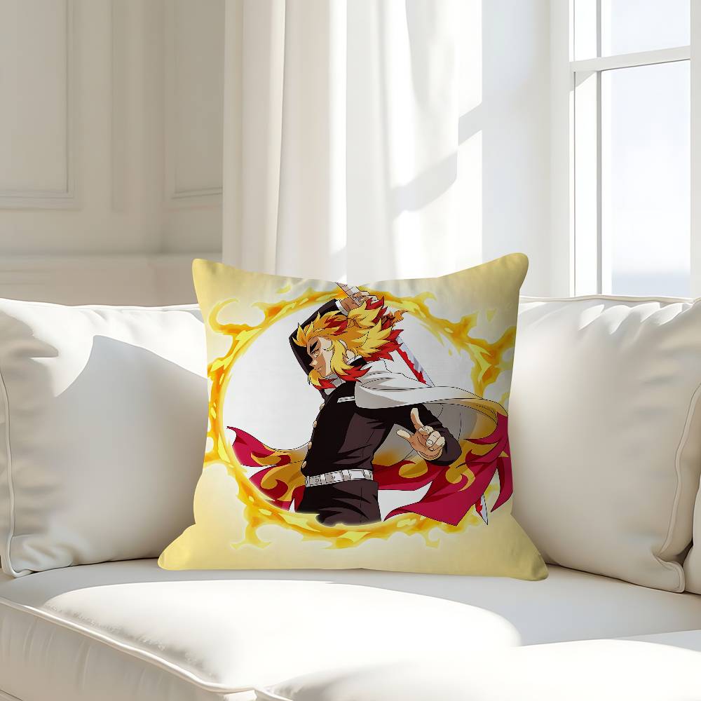 

R-Rengoku Kyoujurou Pillow Anime Pillow Sofa Bed Head Pillow Cover Cushion Cover 45x45 Cm Fashion 16x16Inch