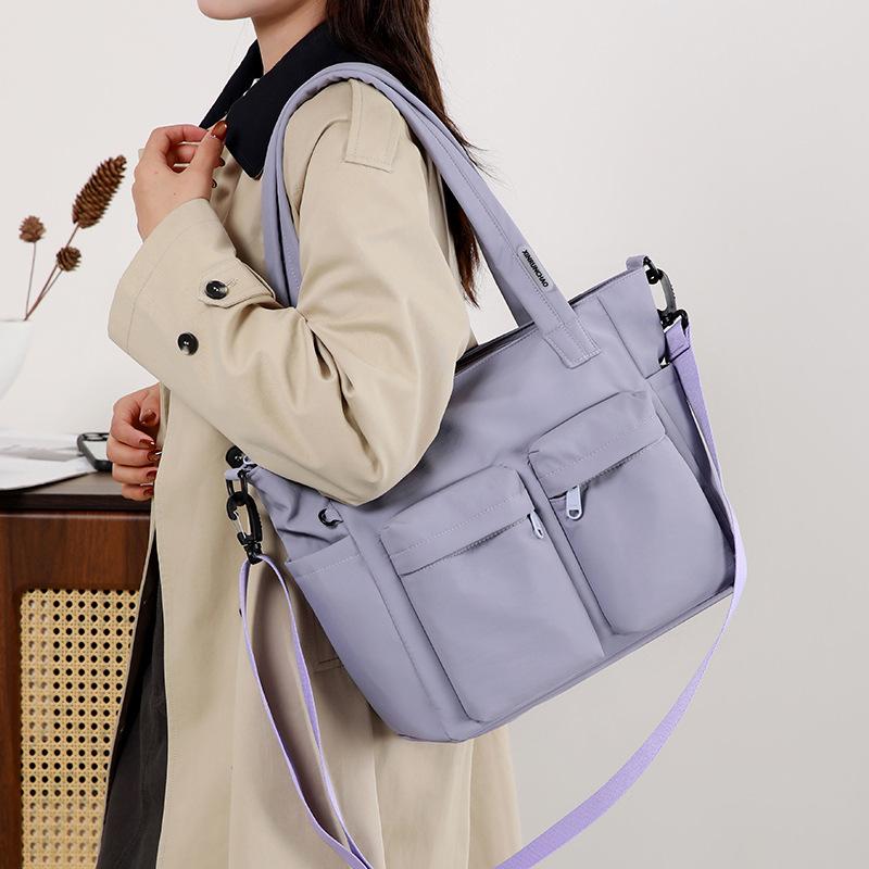 Large capacity bag women's leisure 2025 winter new simple foreign stylish portable shoulder bag tote bag