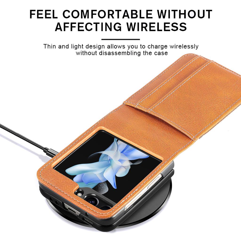 Wallet Function Case for Samsung Galaxy Z Flip7 Flip5 5G Flip6 Flip 5 7 6 Flip4 Flip3 Flip2 Flip 4 3 2 1 Card Holder Leather Bag