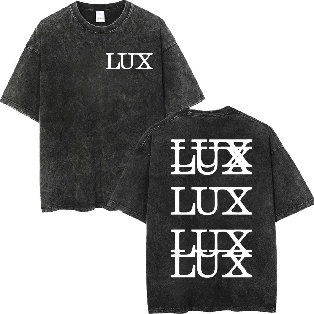 Rosalia LUX Tour Koszulki z Nadrukiem Męskie Damskie Moda Estetyka Vintage Spierana Koszulka Bawełna Wysokiej Jakości Oversize Koszulki