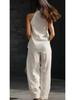 Halter V-neck Sleeveless Women's Casual Set 2026