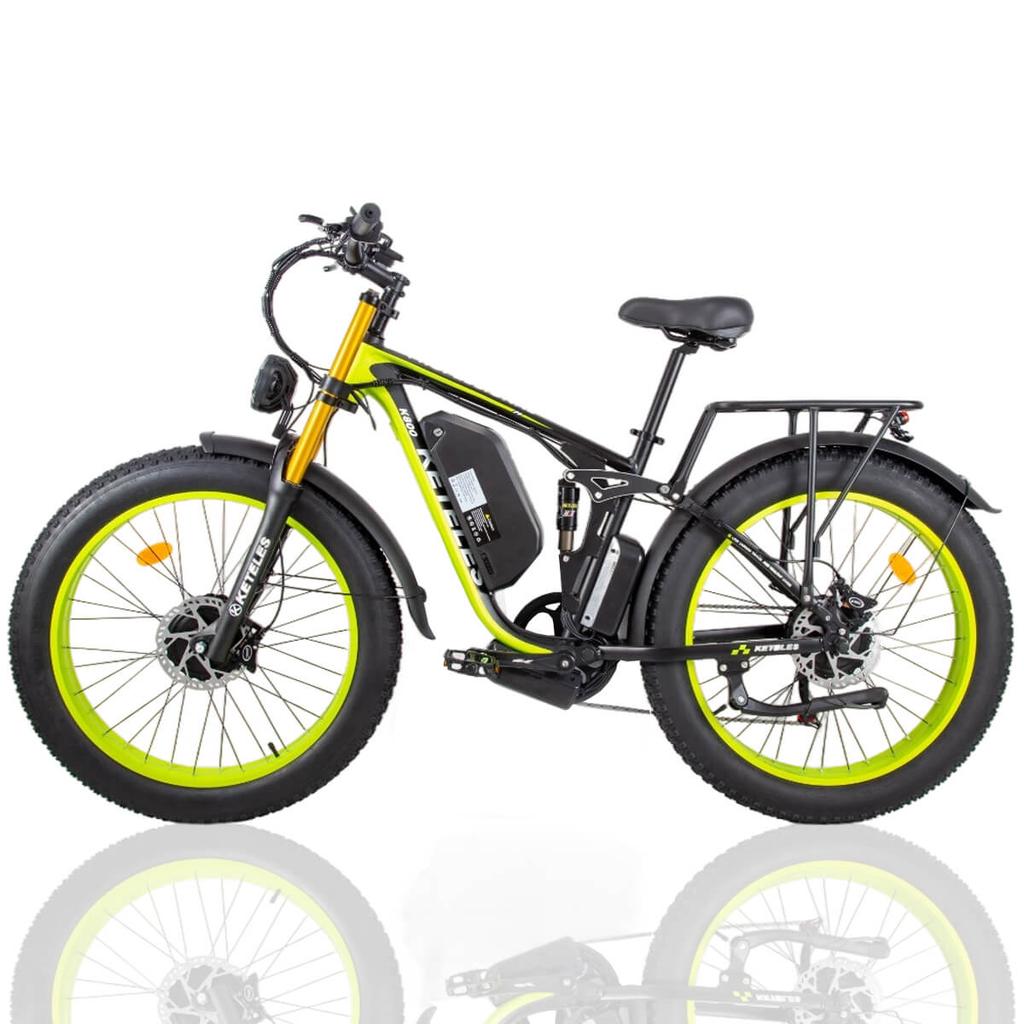 Keteles K800 Pro Electric Bike, 2×1000W Dual Motor, 48V 23Ah Battery, 26*4.0'' Fat Tires, Hydraulic disc brake, Color Display