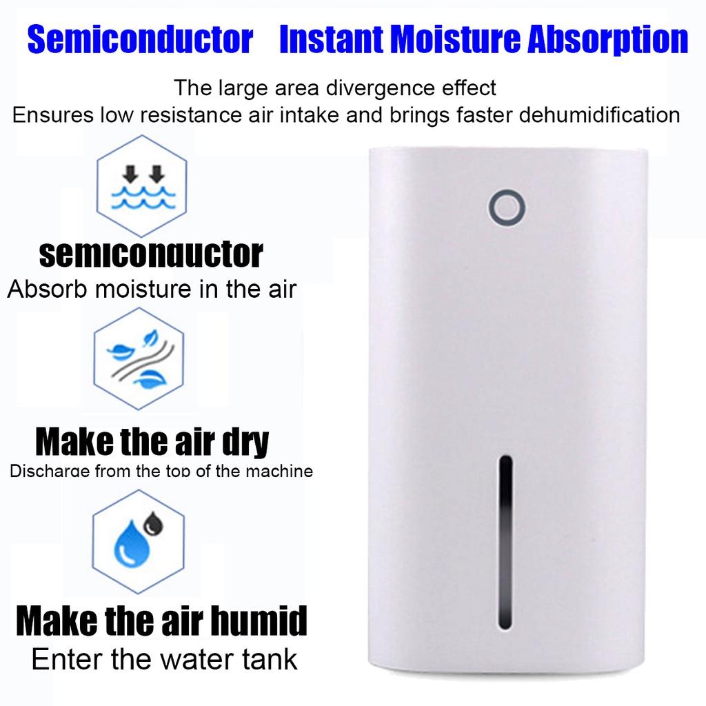 850ML Mini Dehumidifier Smart Moisture Absorber Household Dehumidifier Basement Moisture Absorber Mute Power saving