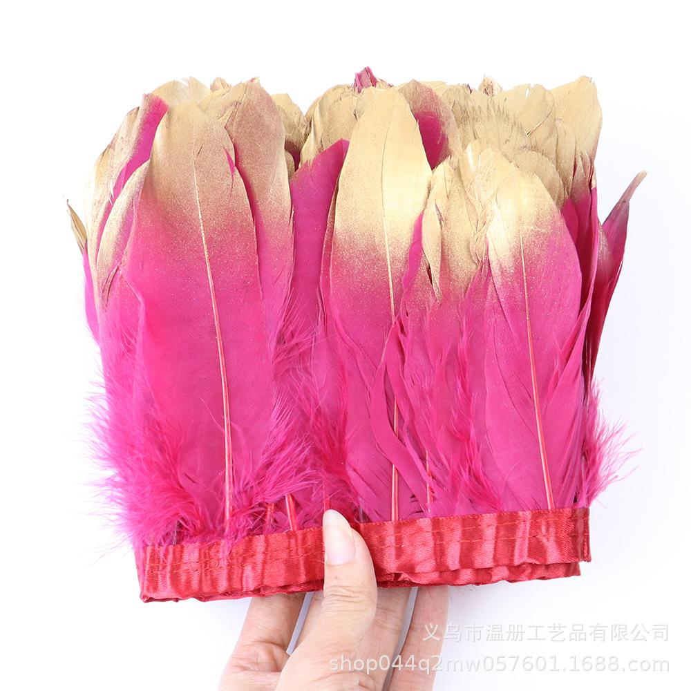 

10-15 см Золотая кисть Серебряный кончик Большой плавающий Край из ткани Аксессуары для одежды Материал для юбки Цвет Гусиное перо Тканевый пояс