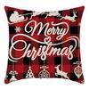 Christmas Throw Pillowcase Home Nordic Holiday Decoration Linen Super Soft Short Plush Sofa Pillowcase
