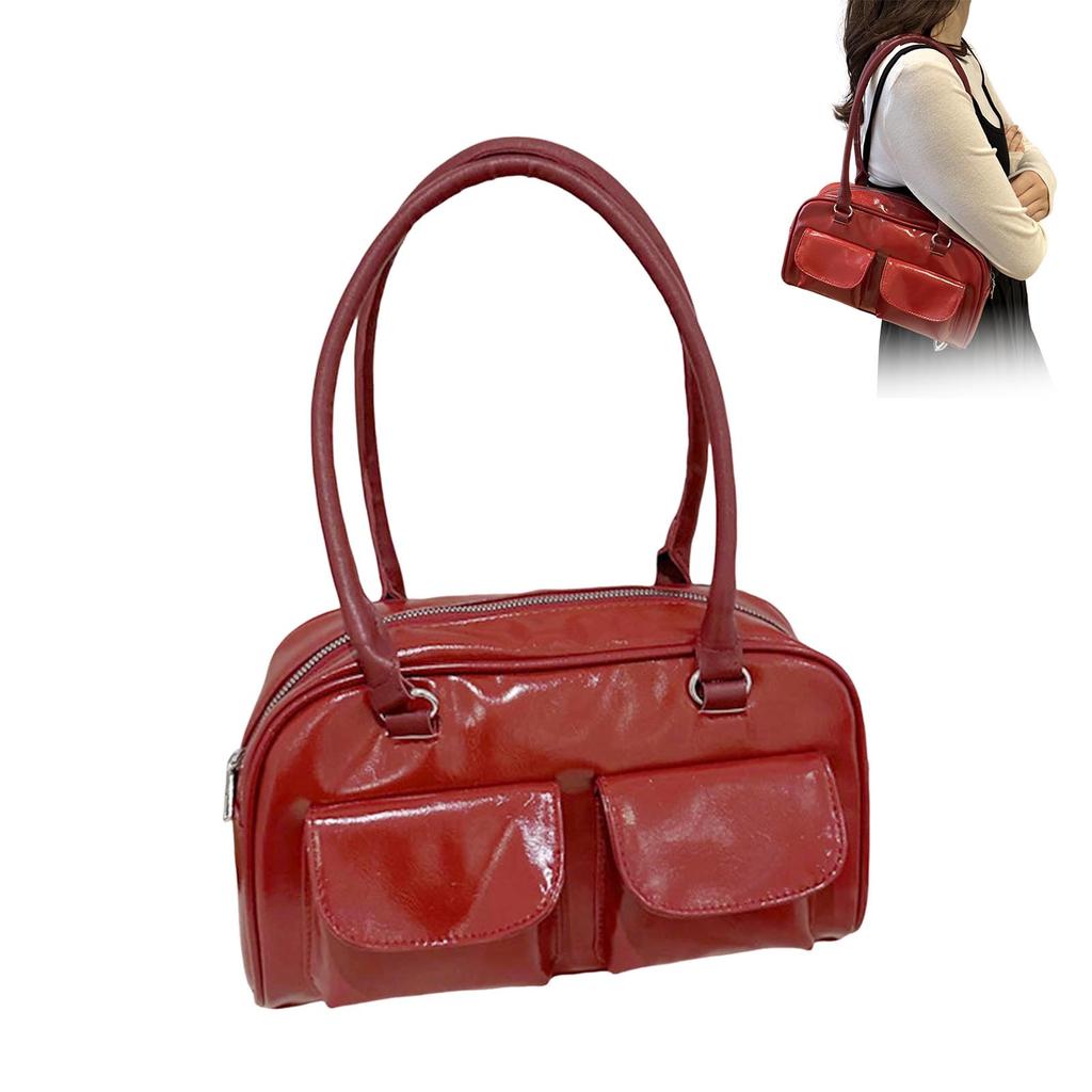Women's Casual Shoulder Bag with Smooth Surface Shopping Casual Bag for Ceremony and Other Holidays