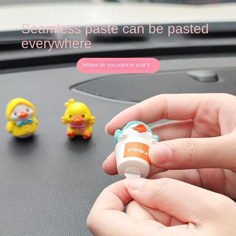 New Creative Mini Yellow Car Duck Rubber Car Accessories Dashboard Toys Little Duck Car Decoration Interior Cute Accessories