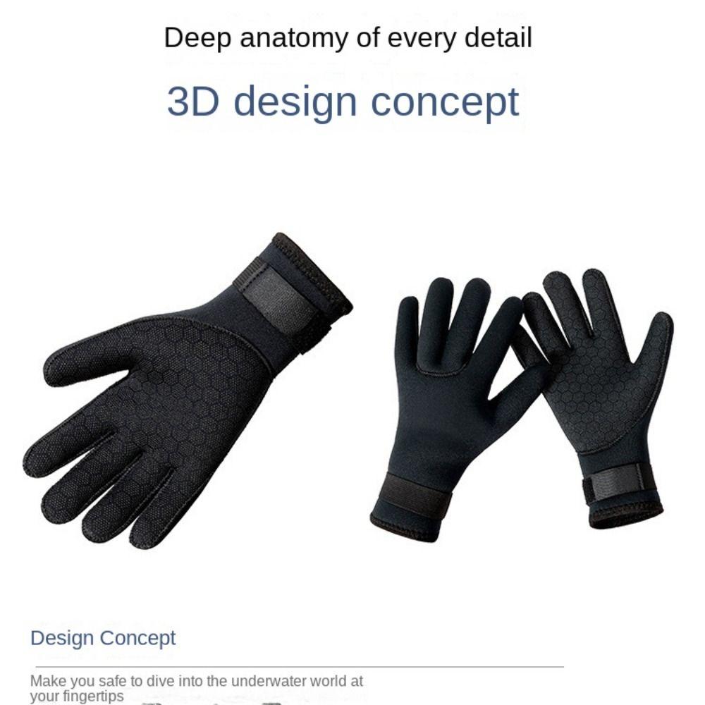 3mm Neoprene Five Finger Gloves Antiskid Wetsuit Gloves Surfing Gloves Sailing