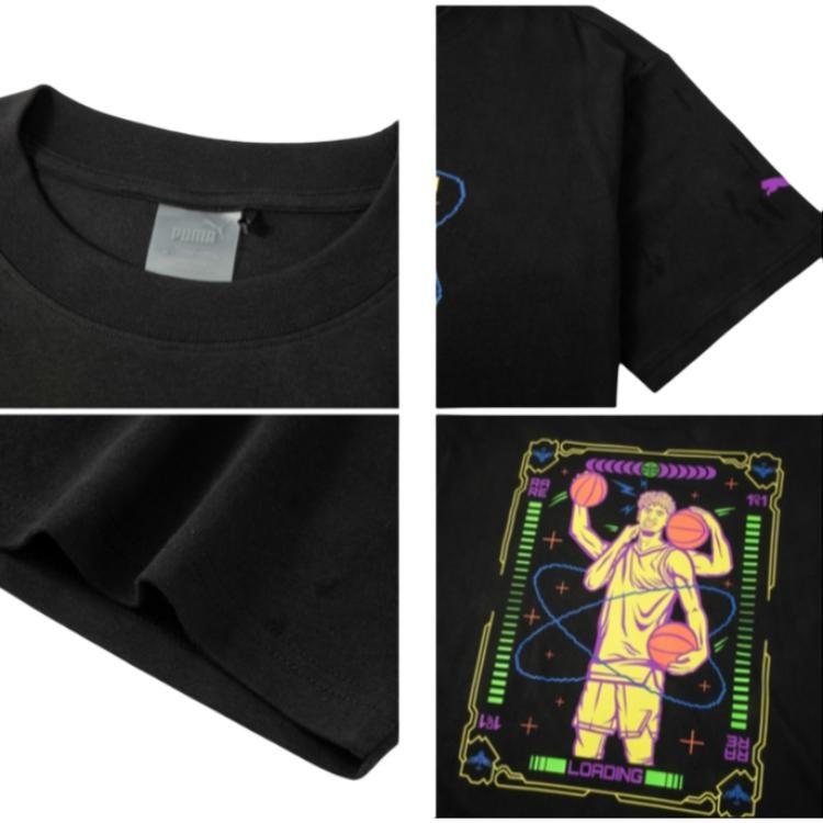 Puma X MELO SPARK Basketball T-shirt 'Black' Men's 627742-01