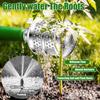 Rustproof Aluminum Bubbler Sprinkler Head 3/4 Inch Thread With 40 Inch Hose Tape for Garden Plants Flowers Shrubs Irrigation