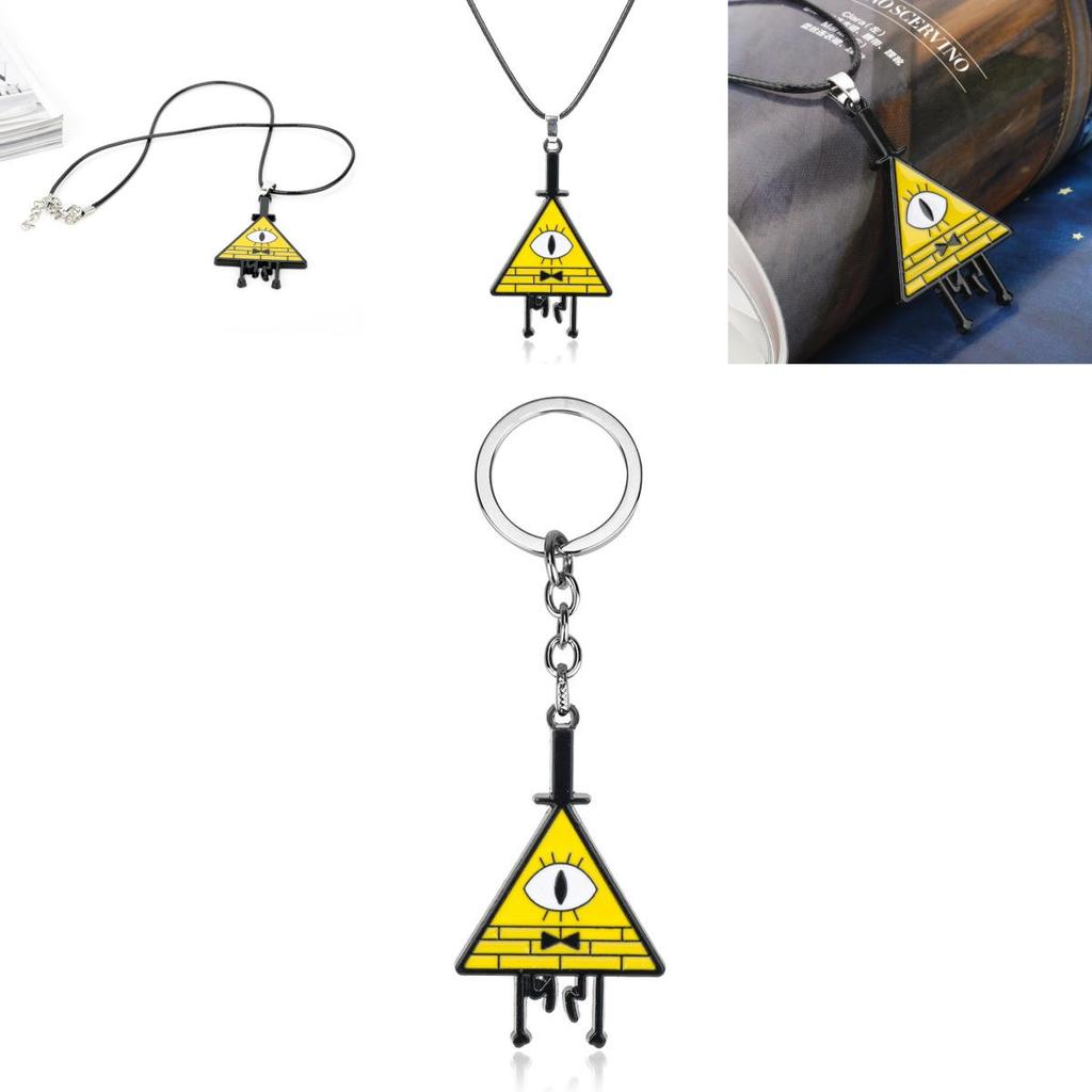 Gravity Falls Bill Pendant Chain In Alloy With Electroplated Finish For Cosplay And Daily Wear