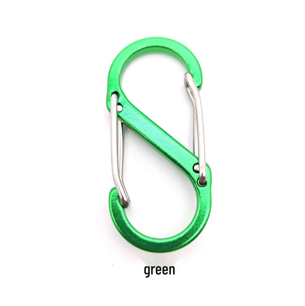 88MM S-shaped Aluminum Carabiner: Multi-functional Double-headed Buckle & Water Bottle Keychain