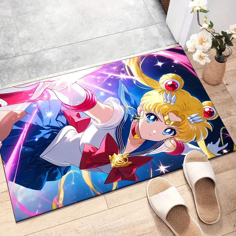 Sailor Moon Printed Area Rug Carpet for Bedroom Living Room Home Decor Rugs Mat Non Slip Mat Rug for Bedside