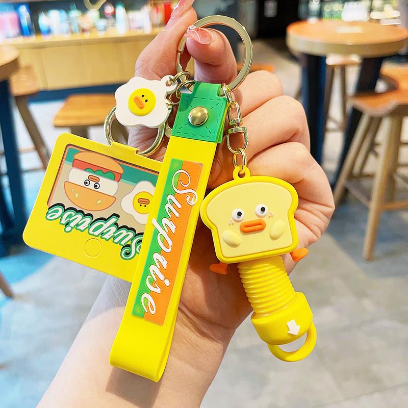 

Food Cartoon Adorable Keychain For Stress Relief Ideal For Car And Backpack Use Bread
