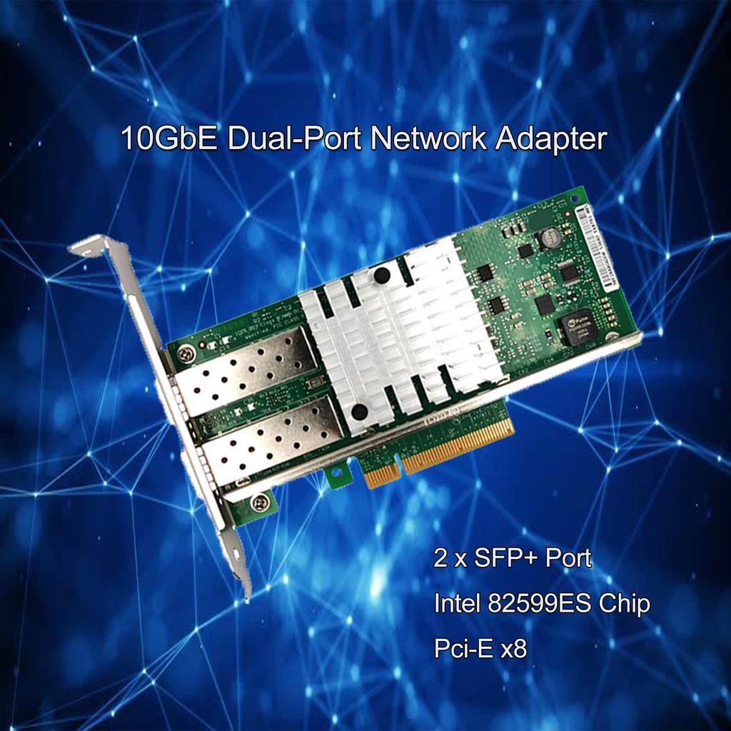 10Gbps LAN-Karte Netzwerkserver 82599EN Intel Kompatibel E10G42BTDA Ethernet Converged Adapter X8 Einzelport-NIC X520DA1 Netzwerkkarte X520-DA1 PCI-E