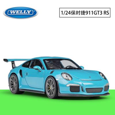 WELLY 1:24 Porsche 911 GT3 RS Alloy Sports Car Model Diecast Metal Toy Racing Car Model High Simulation Collection Children Gift
