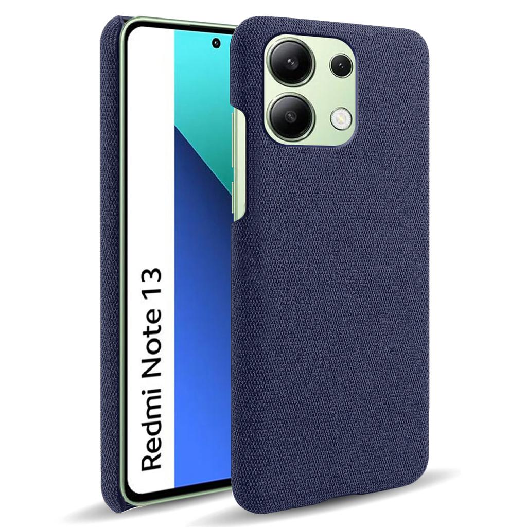 For Xiaomi Redmi Note 13 4G Phone Case Hard PC+Cloth Anti-slip Cover