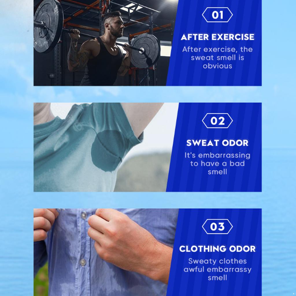 Long-Lasting Men's Antiperspirant Deodorant Roll-On, Fragrance Infused & Alcohol Free, Portable Sweat Control for All-Day Freshness