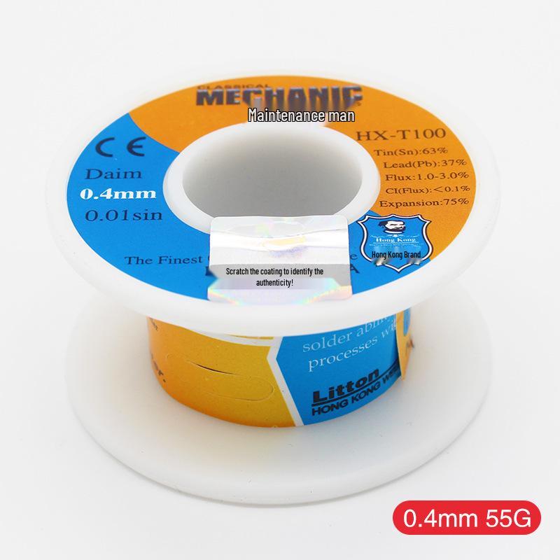 Repairman Rosin Core Solder Wire, 0.8mm, High-Brightness, Lead-Free, 0.5/0.6mm Options Available
