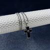 4PCS Personality Cross Necklace Set Gothic Style Crucifix Pendant Chain  Church