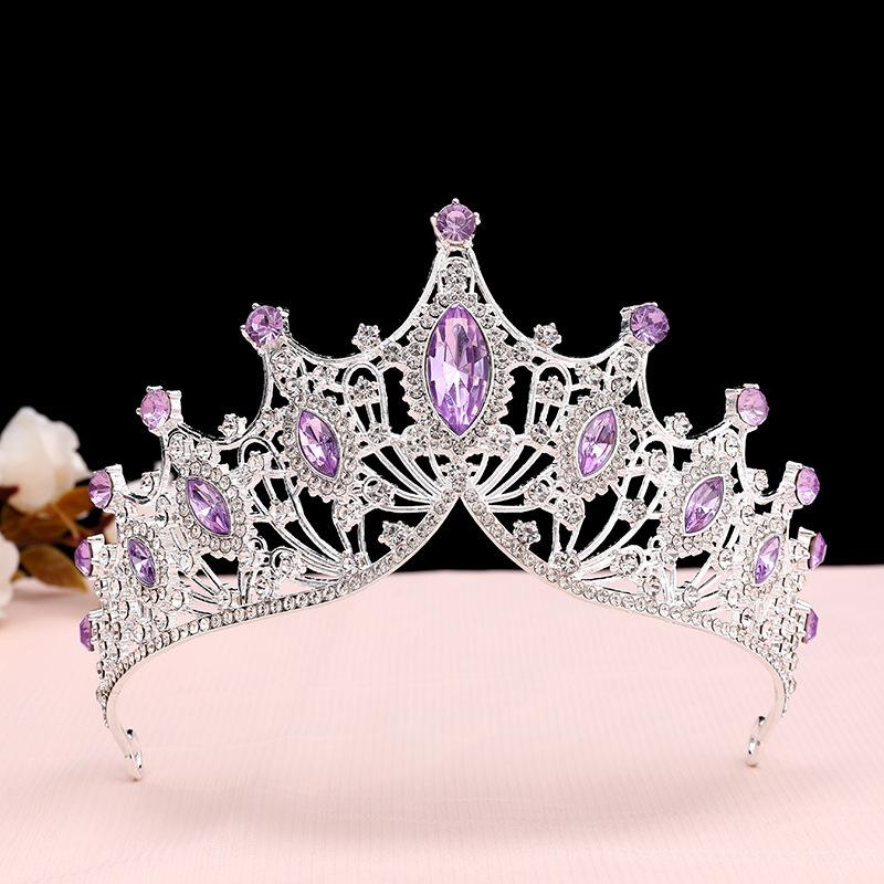 Bride's Crown Headband Wedding Korean Birthday Gift Adult Gift Crystal Crown Princess Dress Hair Accessory