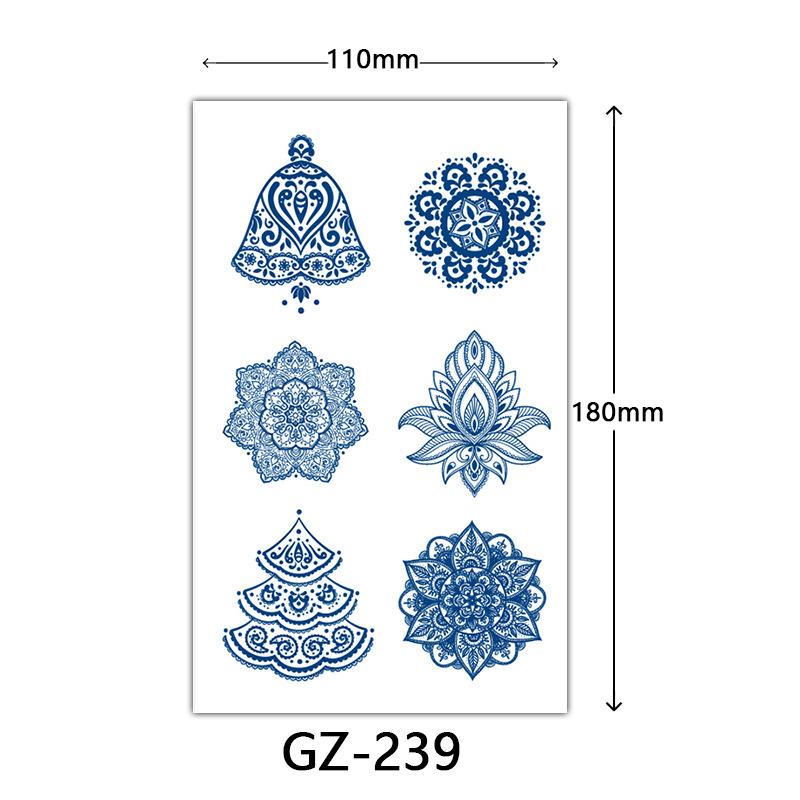 Herbal Semi-Permanent Tattoo Sticker, Semi-Permanent Tattoo Sticker, Anti-Rub, Anti-Sweat Tattoo