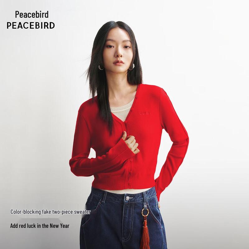 Peacebird Crew Neck Knitted Pullover A3EEG1211 M