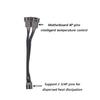 Computer Case Fan Splitter Cable 2Way 4Pin Pwms Fan Splitter Thermals Adaptive Design For Optimized Airflows In Gaming Rigs