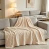 Fleece Throw Blanket Soft Warm Fluffy Sofa Bed Blanket Light Cozy Microfiber Office Nap Blanket