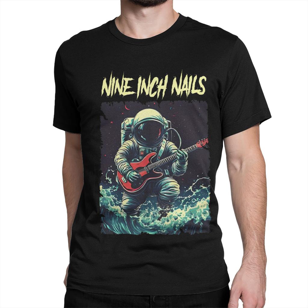 Vintage NIN Rock Band Nine Inch Nails  T-Shirts Men Women Round Neck 100% Cotton T Shirt  Short Sleeve Tees Original Tops