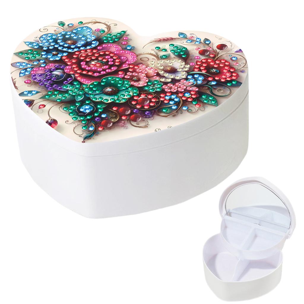 DIY Diamond Painting Rhinestones Decorative Storage Box Partial Drill Crystal Mosaic Storage Container for Desktop Diamond Art