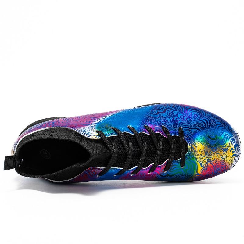 Football Shoes Size 35-46 Men/Women's Camoufl E Football Boots Rubber Soft Sole Short Nail Artificial Turf Youth Children Football Shoes