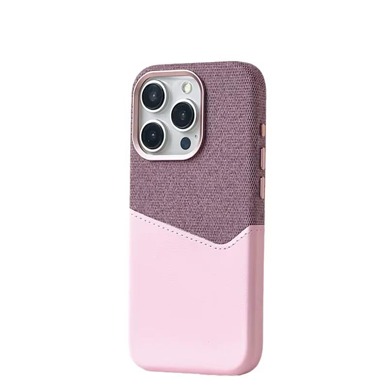 Kartensteckplatz Halter Leinen Leder MagSafe Handyhülle Für iPhone 16 15 14 13 17 Pro Max Magnetisches Kabelloses Laden Stoßfeste Hülle