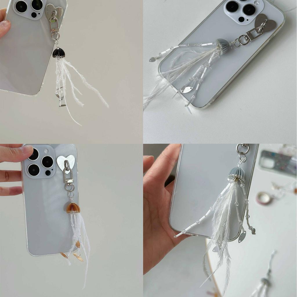 Unique Keychain Star Key Ornament Bag Pendant Delicate Jellyfish Decoration Aesthetic Bag Charm for Daily Party Use