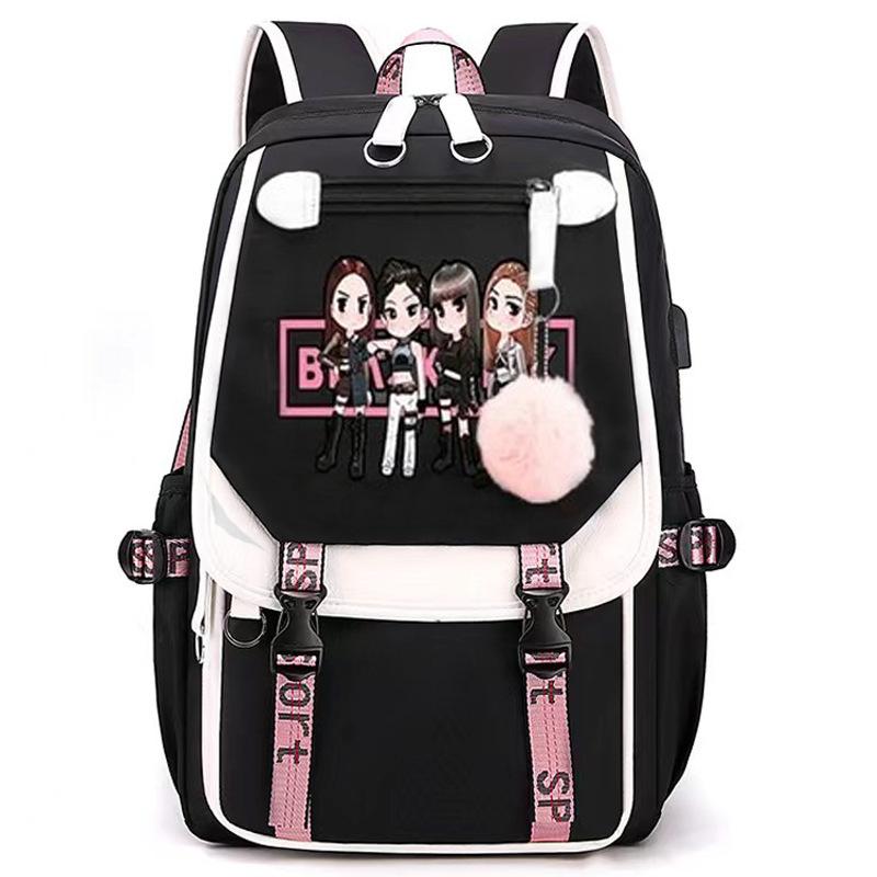 Travel Bag Sports Bag Student Schoolbag Backpack Usb Charging Bag Straykids Large Capacity Bag