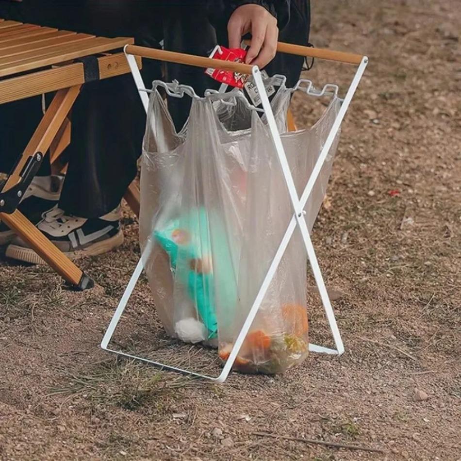 Warehouse Stock Removable Outdoor Camping Garbage Bag Shelf Combination Table Household Collection Rack Metal Bracket Adjustable