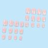 24 pz/set Quick Nails Glitter Bianco Gradiente Nail Art French Unghie Indossabili Adesivi per Unghie Rimovibili Impermeabili Unghie Finte