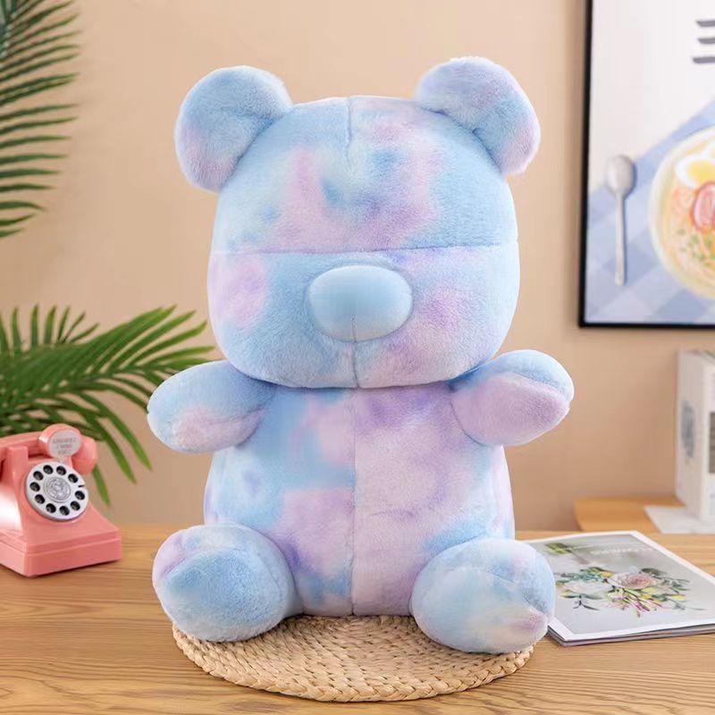 Plüschbär-Kissen mit langem Fell für gemütliche Wohnkultur und Geschenk für Mädchen