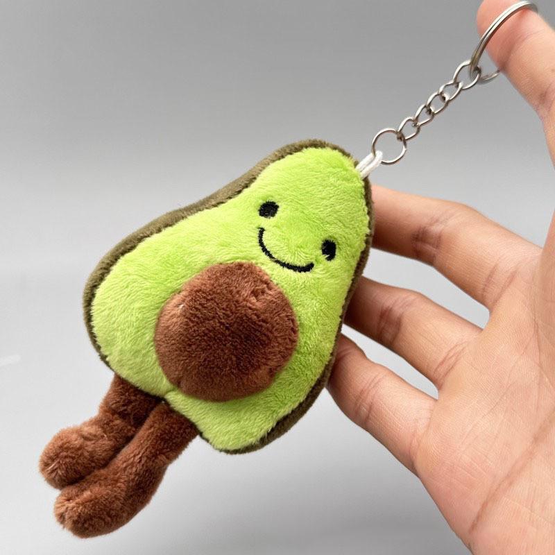 Avocado Cute Keychain Plush Toy Girls Kids Backpack Decoration Ornament Hanging