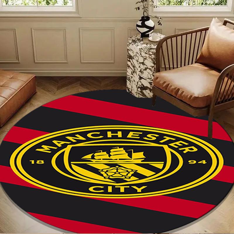 1PC rug City Football Club Round mat Home Decor, Chair rug For livingroom,Bedroom, doormat home decor Birthday Gift Christmas Gifts